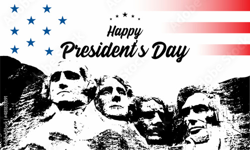President's Day Background Design. Banner, Poster, Greeting Card. Vector Illustration.