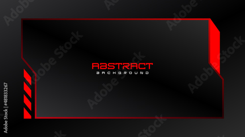 Abstract metallic red and black design tech innovation concept background