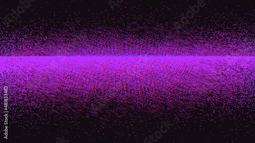 Glitch distorted textured background . Modern art design . Noise destroyed glitched poster . Trendy defect error background with gritty texture . Glitched artwork  .Broken effect .vector 