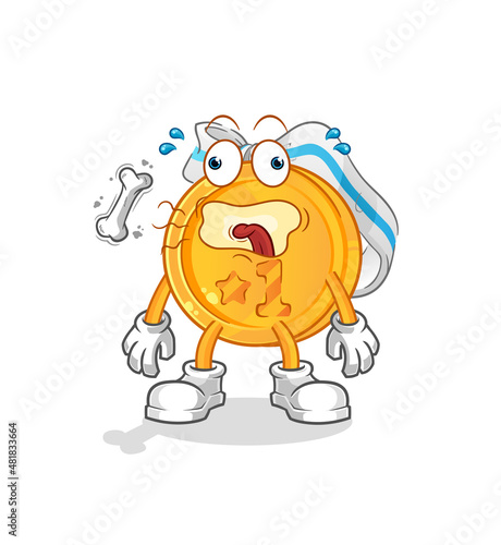 medal burp mascot. cartoon vector