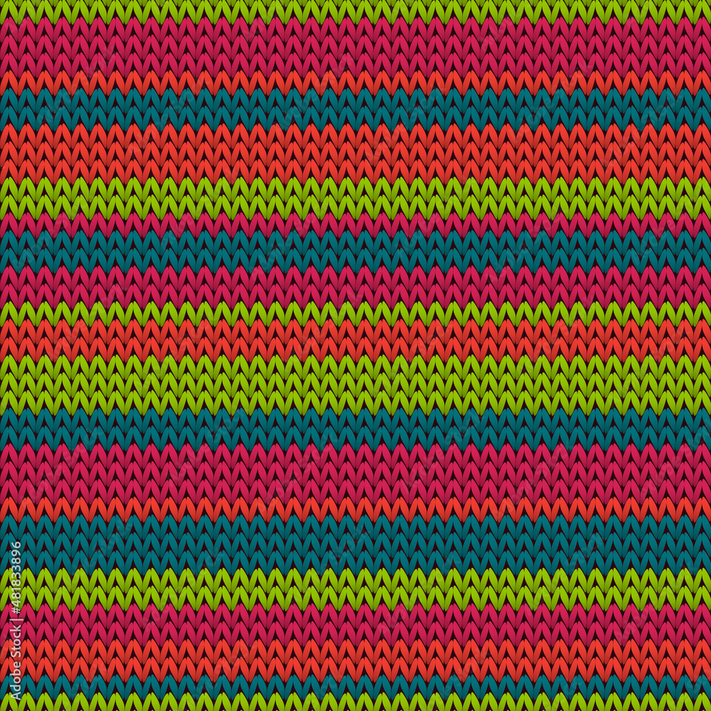 Fashionable horizontal stripes knitting texture