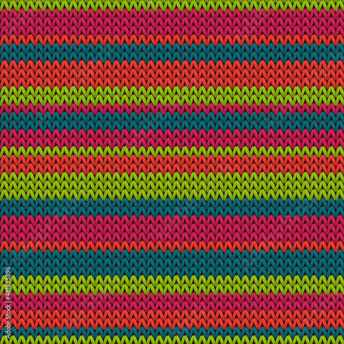 Fashionable horizontal stripes knitting texture