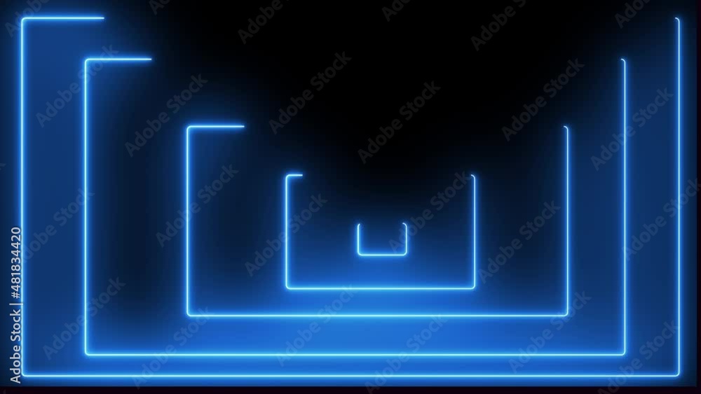 Abstract neon background in motion - Blue glowing neon Abstract neon background in motion - Blue glowing neon