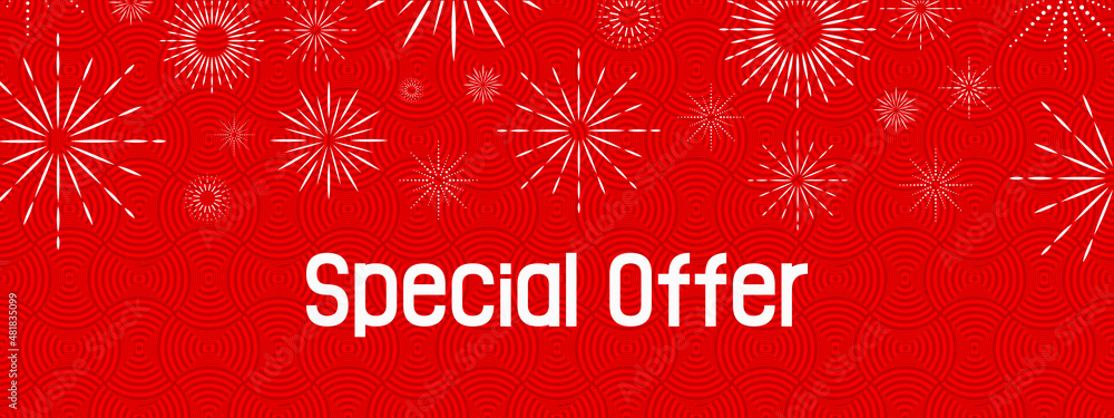 Special offer sign on white background	