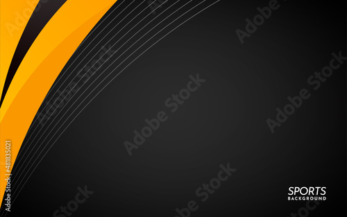 Modern gradient black background with Lines and Shape. Sports abstract background vector illustration.