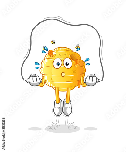 honeycomb jump rope exercise. character vector