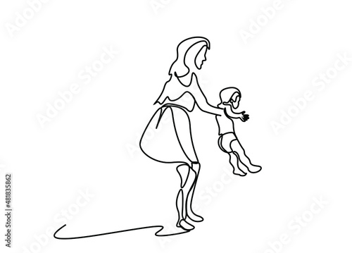 mother and child spending happy and peaceful moments together