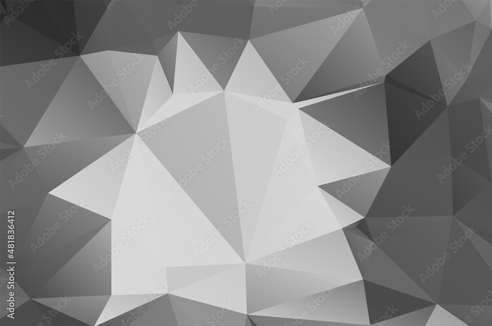 Obraz premium black gray geometric pattern triangles polygonal design for web and background, application
