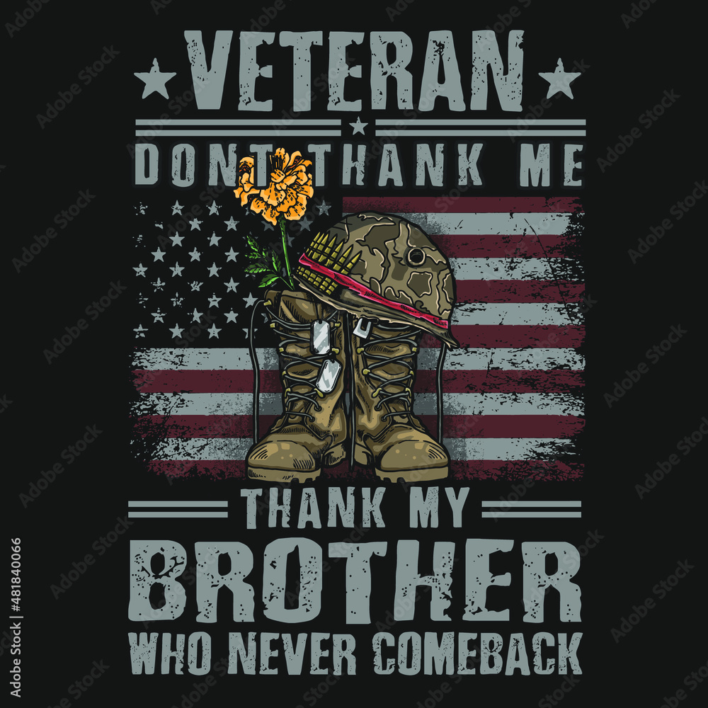 Obraz premium veteran army boot illustration vector graphic