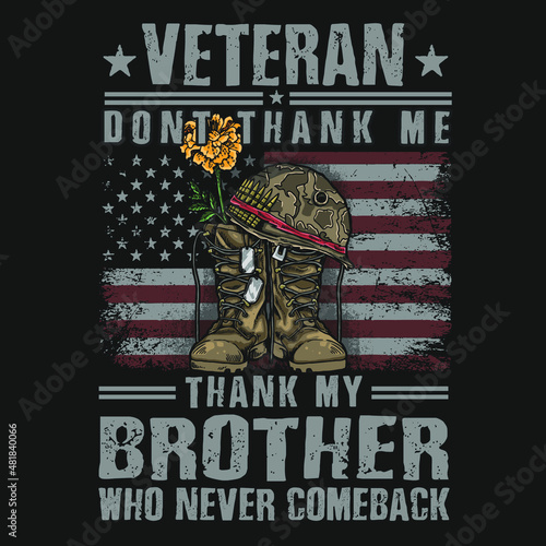 veteran army boot illustration vector graphic