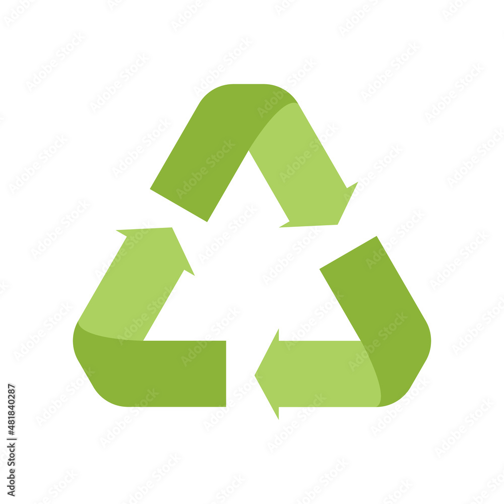 Recycle icon symbol. Vector illustration cartoon flat style. Recycle icon symbol. Vector illustration cartoon flat style.