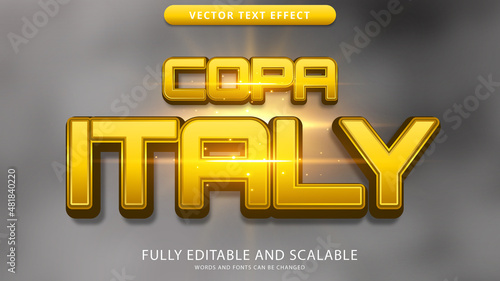 coppa italian text effect can be edited eps file