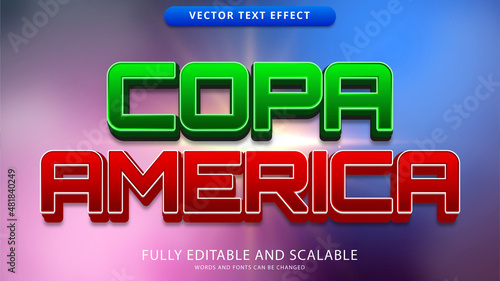 copa america text effect editable eps file