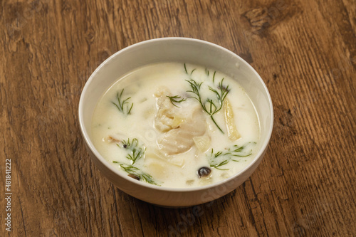 北欧風白身魚のスープ Scandinavian cod and potato soup 