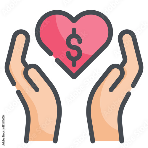 charitable line icon