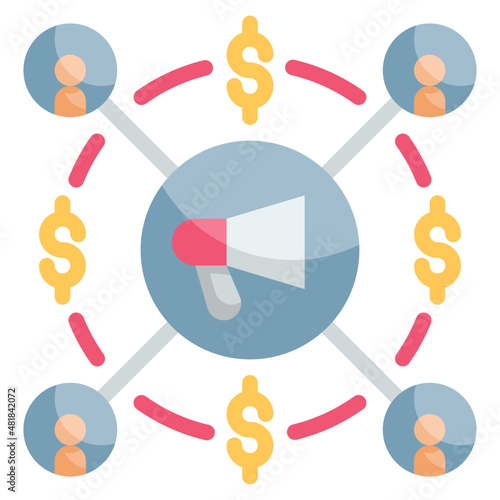 affiliate flat icon