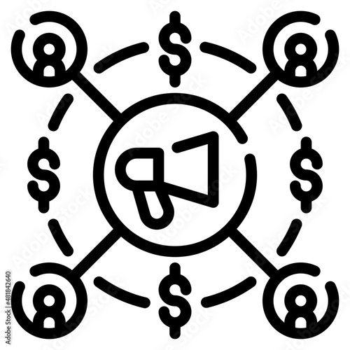 affiliate line icon