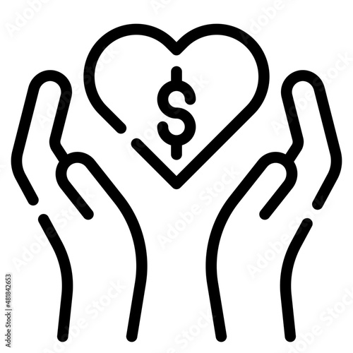 charitable outline icon