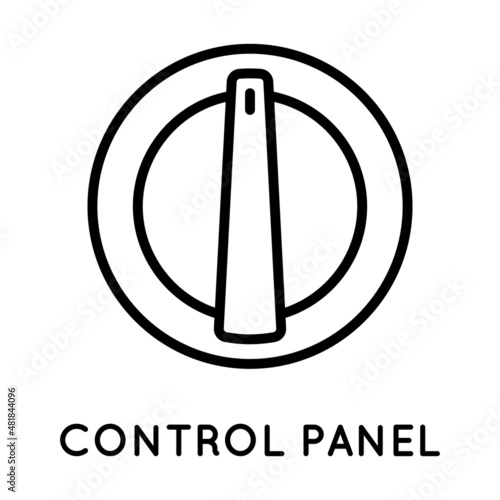 Power switch icon for control panel. Vector icon for displaying mode, power, programs. Vector sign in simple style isolated on white background.