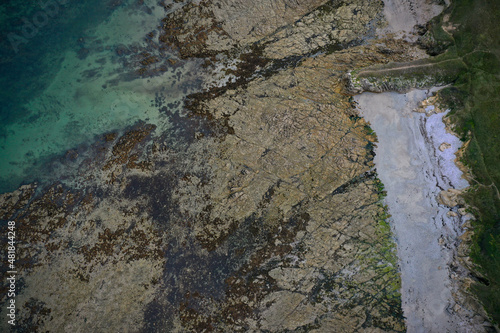 aerial view on the french coast line in Brittany
