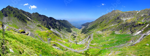 Mountain landscape - twisty road through the mountains
