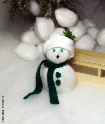 Mr. Green Snowman photo