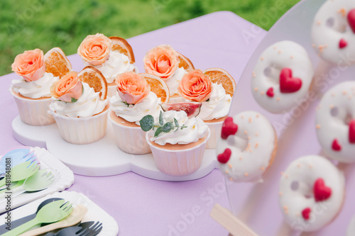 Dessert on the table at an outdoor party in Shanghai, China © H stock