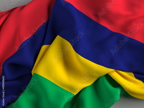 The flag of Mauritius, Republic of Mauritius