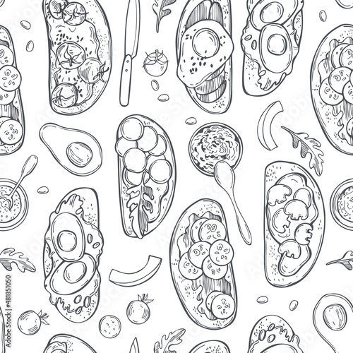 Toasts.  Vector pattern