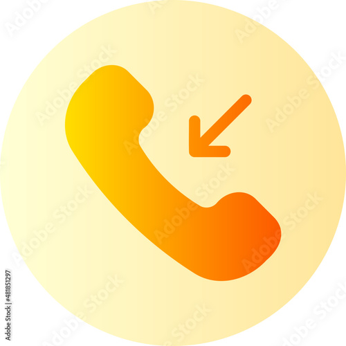 incoming call gradient icon