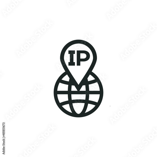 IP Address icon isolated on white background