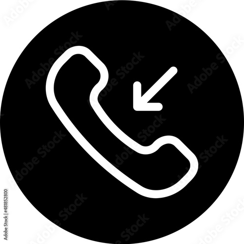 incoming call glyph icon