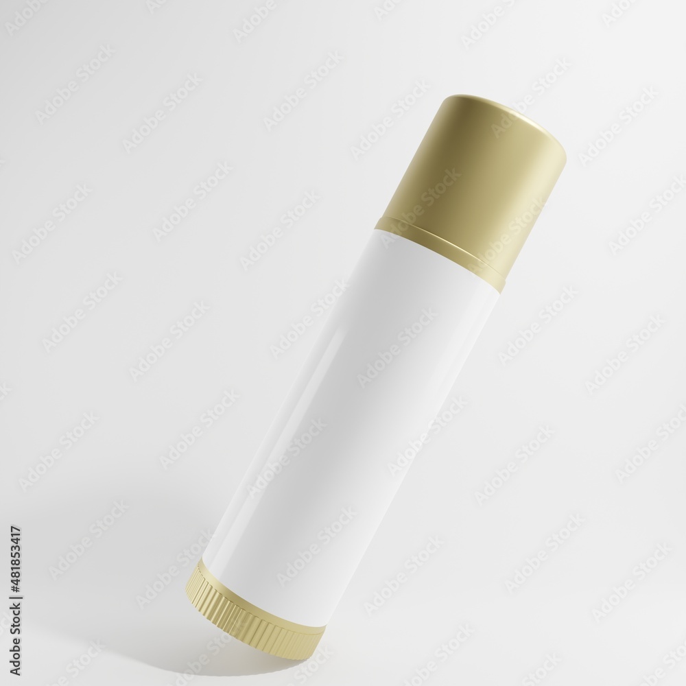 god roll-on bottle cosmetic with blank label flying on white background 3d render god roll-on bottle cosmetic with blank label flying on white background 3d render
