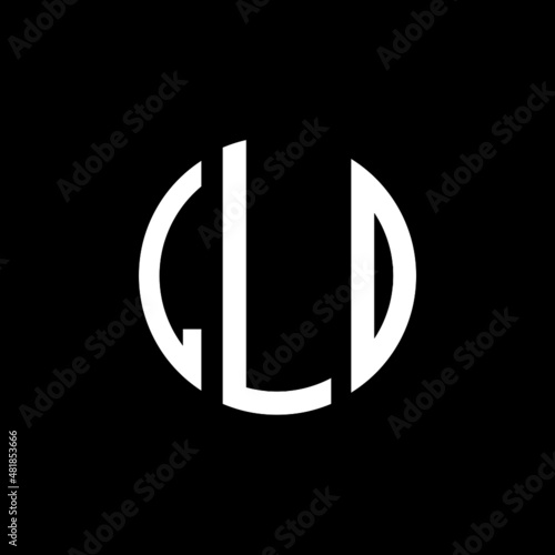 LLD letter logo design. LLD modern letter logo with black background. LLD creative  letter logo. simple and modern letter LLD logo template, LLD circle letter logo design with circle shape. LLD   photo