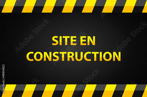 Website under construction. Work in progress. French text. Vector wallpaper II.