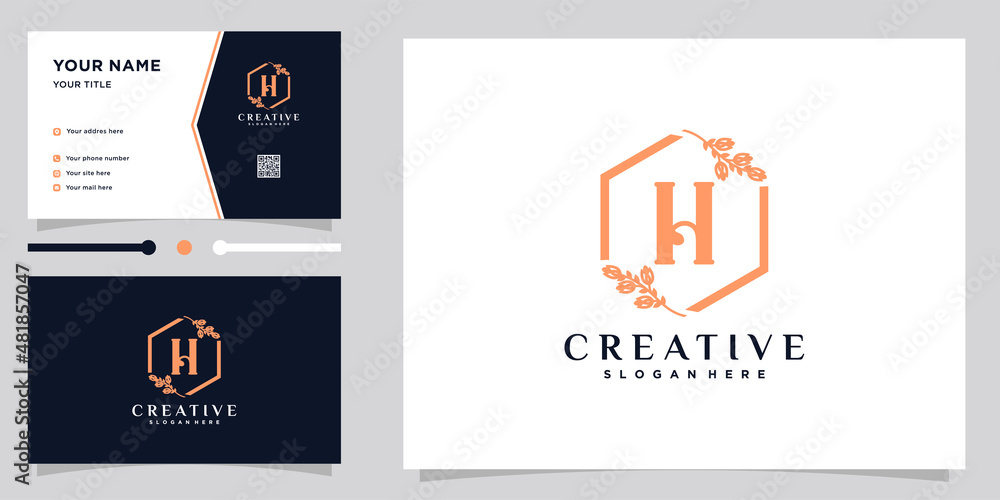Monogram logo design initial latter H with style and creative concept Monogram logo design initial latter H with style and creative concept