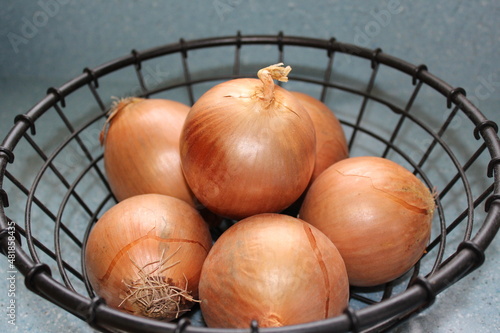 onions in a basket