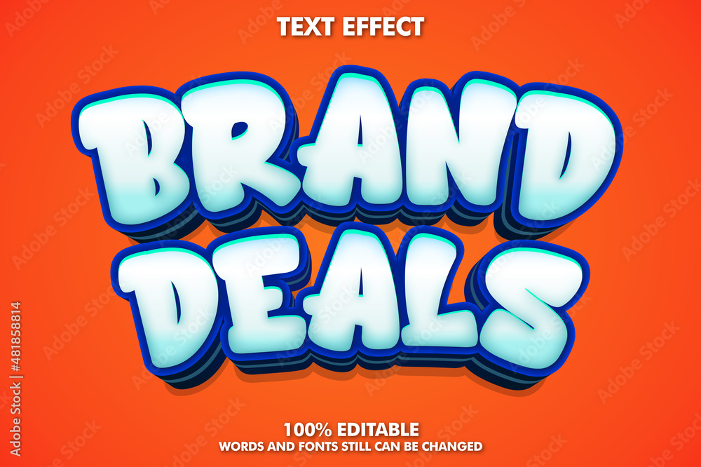Modern trendy text effects with simple color and extrude effects