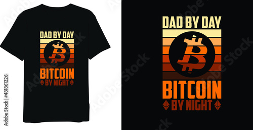 Vintage Bitcoin T-shirt Design