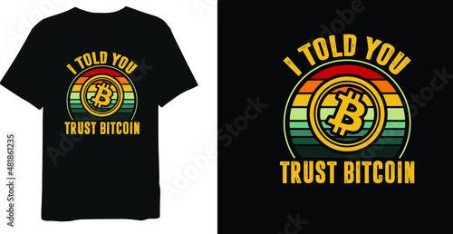 Vintage Bitcoin T-shirt Design