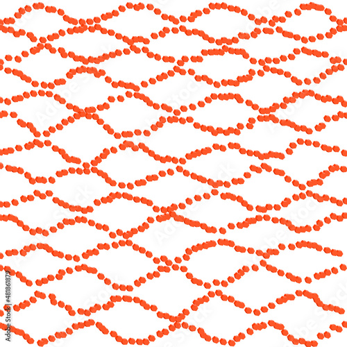 Seamless pattern, wave, brush art, illustration
