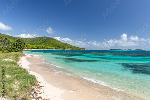Saint Vincent and the Grenadines, Tobago Cays view from Mayreau