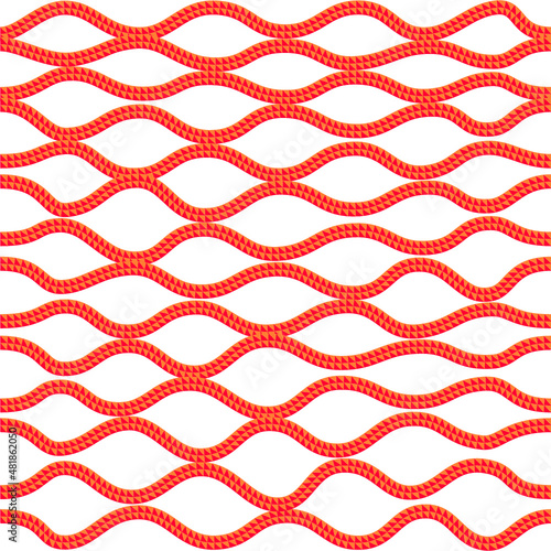 Seamless pattern, wave, brush art, illustration