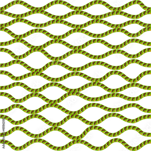 Seamless pattern, wave, brush art, illustration