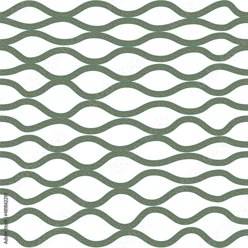 Seamless pattern, wave, brush art, illustration