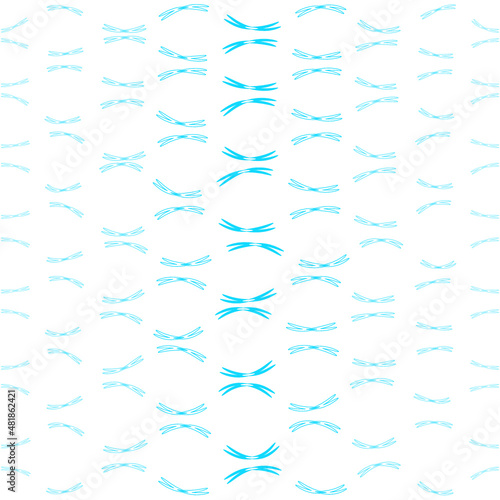 Seamless pattern, wave, brush art, illustration