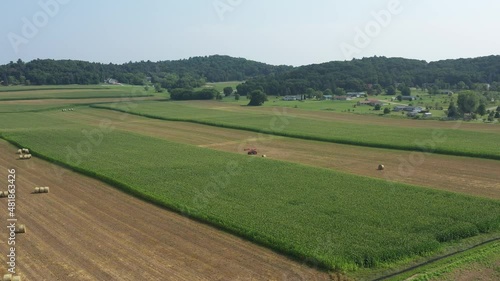 Farm Equipment in Cornfield (Summer in Wisconsin | Drone)