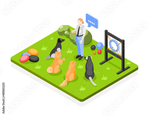 Dog School Playground Composition