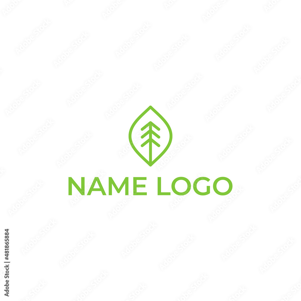 Abstract Leaf line art Logo design vector Abstract Leaf line art Logo design vector