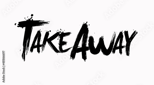 Take Away Sign. Vector isolated editable Take Away Sign Illustration.
